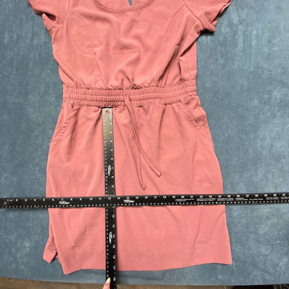 32 Degrees Cool Mini Dress Womens Small Pink Cap Sleeve Cinch Waist Keyhole Back - Picture 8 of 13